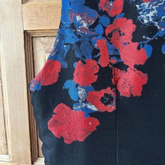 NWT‎ Frock Shop XL Black Red Sleeveless Floral Dress - Picture 12 of 14